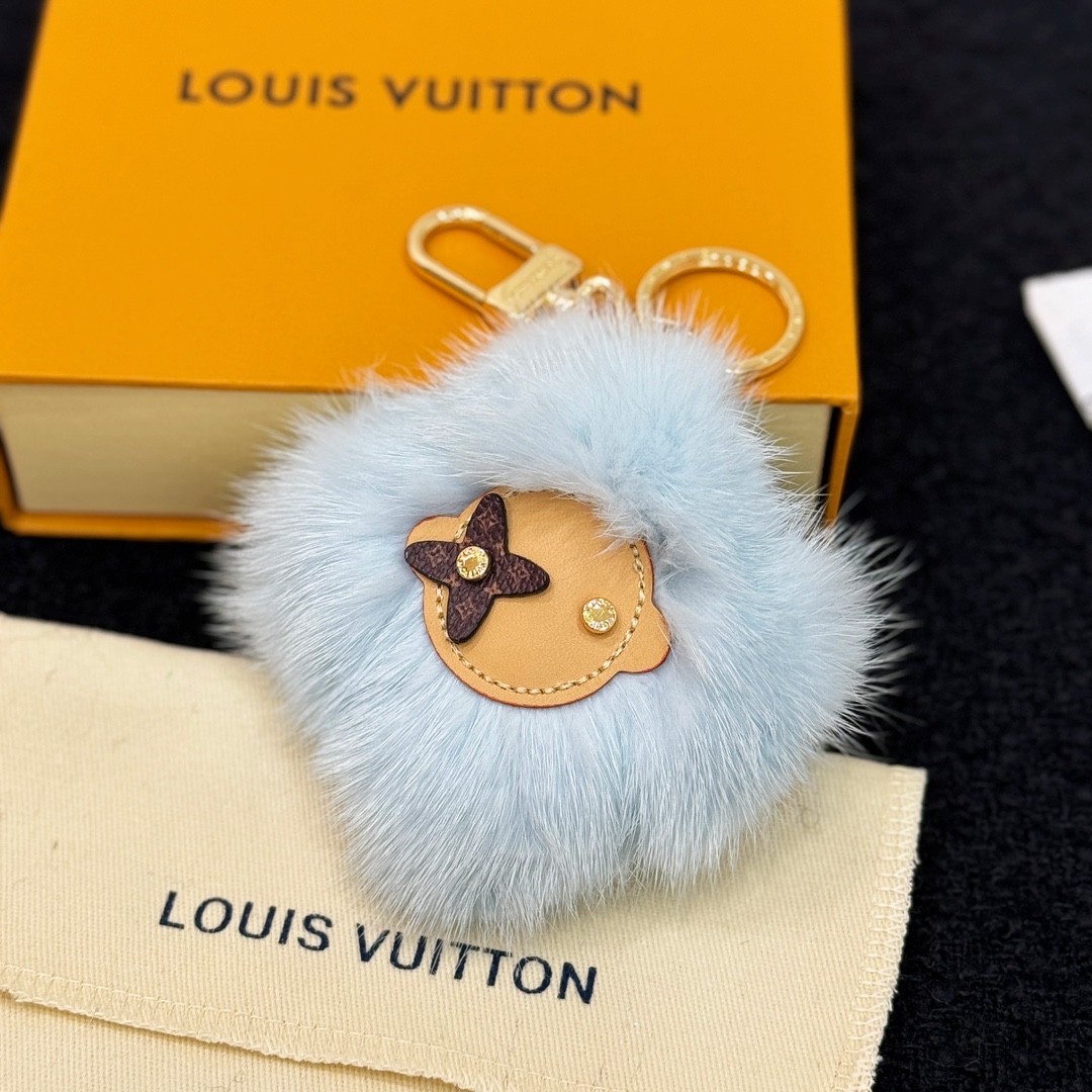 LV Vivienne Fur Key Holder and Bag Charm M01524